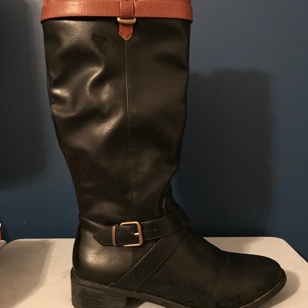 Brown and black Rampage boots